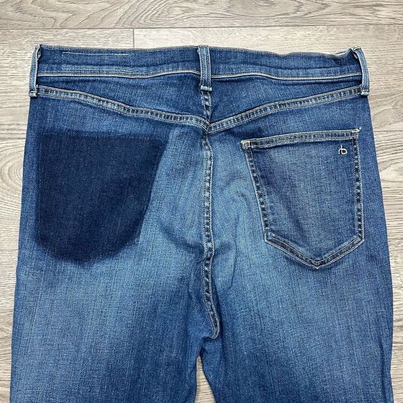 Rag & Bone Jeans Blue Dark Denim Skinny Womens Size 32 High Rise - Picture 6 of 9